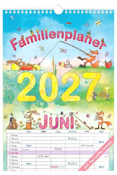 Produktbild: Familienplaner Cartoon 2027