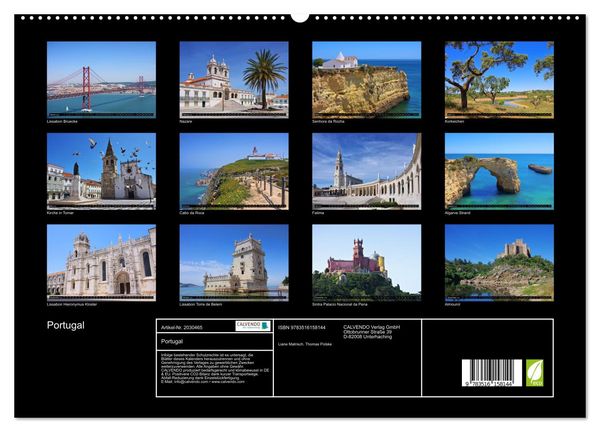 Produktbild: Portugal (hochwertiger Premium Wandkalender 2026 DIN A2 quer), Kunstdruck in Hochglanz