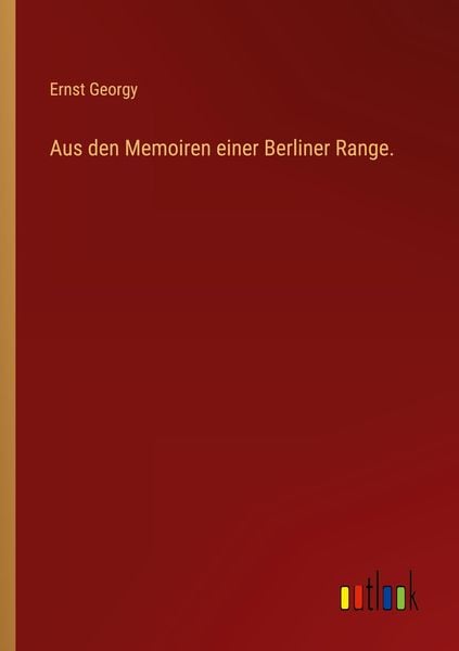 Produktbild: Aus den Memoiren einer Berliner Range.