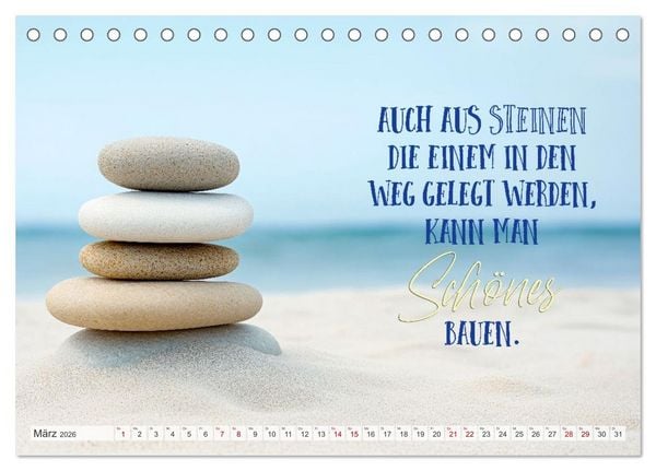 Produktbild: SEELENZEIT Ein Jahr voller Achtsamkeit (Tischkalender 2026 DIN A5 quer), CALVENDO Monatskalender