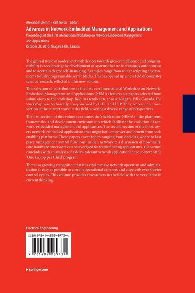 Produktbild: Advances in Network-Embedded Management and Applications