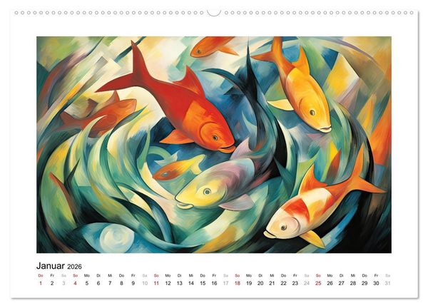 Produktbild: Unterwasserwelt, bunt und wundersch&ouml;n (hochwertiger Premium Wandkalender 2026 DIN A2 quer), Kunstdruck in Hochglanz