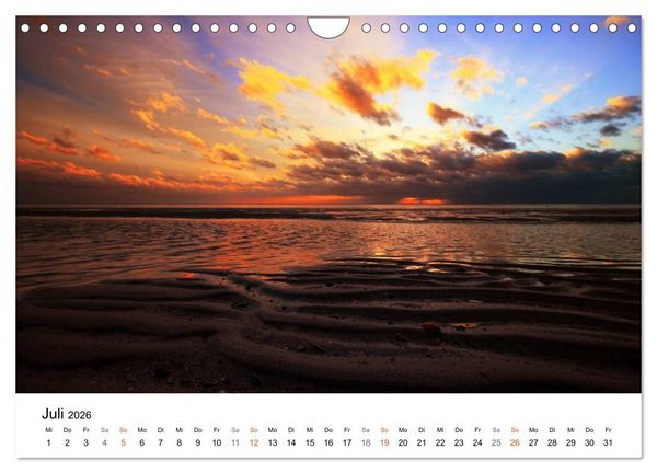 Produktbild: Nordseebad Wremen - Strandimpressionen (Wandkalender 2026 DIN A4 quer), CALVENDO Monatskalender