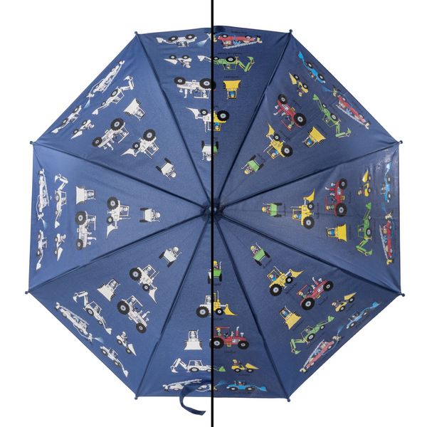Produktbild: Idena Regenschirm Magic Fahrzeuge blau &Oslash;83x66cm