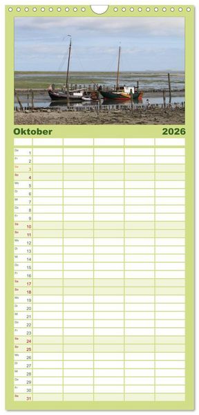Produktbild: Familienplaner 2026 - Texel, eine Perle Frieslands mit 5 Spalten (Wandkalender, 21 x 45 cm) CALVENDO