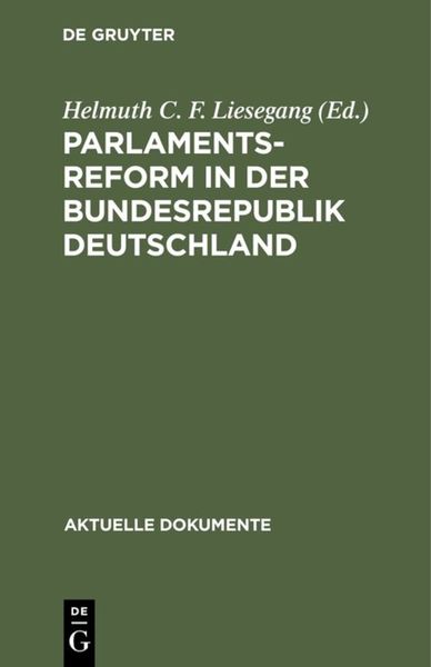 Parlamentsreform in der Bundesrepublik Deutschland