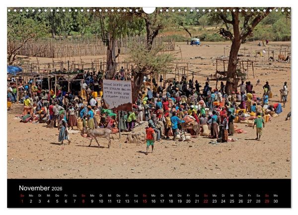 Produktbild: Landleben in &Auml;thiopien (Wandkalender 2026 DIN A3 quer), CALVENDO Monatskalender
