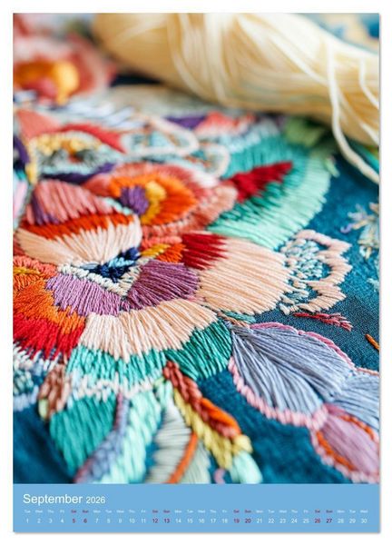 Produktbild: Elegance in Embroidery (Wall Calendar 2026 DIN A3 portrait), CALVENDO 12 Month Wall Calendar