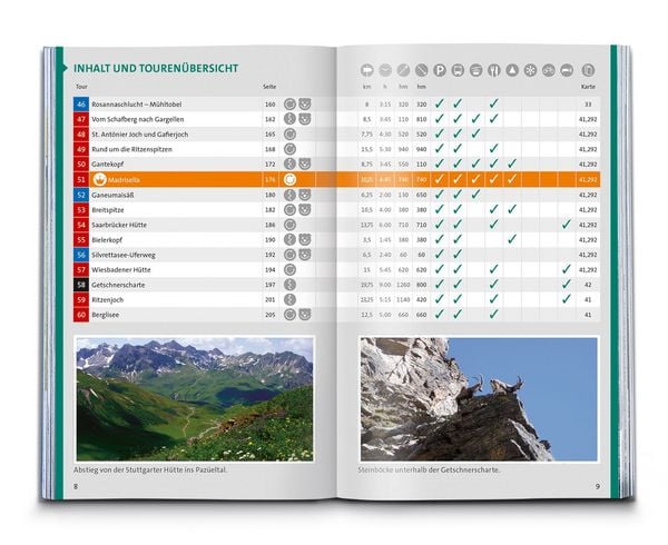 Produktbild: KOMPASS Wanderf&uuml;hrer Montafon, Arlberg, Silvretta, 60 Touren mit Extra-Tourenkarte