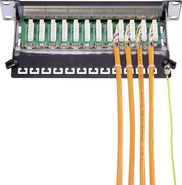 Produktbild: Renkforce Netzwerk-Patchpanel 254mm (10\") CAT 6 1 HE Best&uuml;ckt