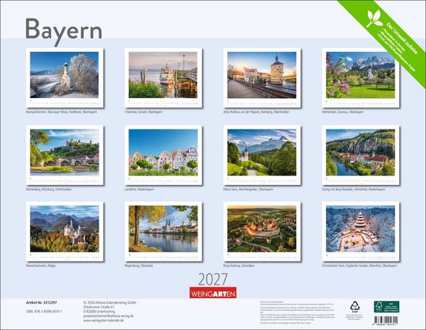 Produktbild: Bayern Kalender 2027