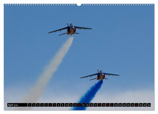 Produktbild: Augenblicke in der Luft: Patrouille de France (hochwertiger Premium Wandkalender 2025 DIN A2 quer), Kunstdruck in Hochglanz