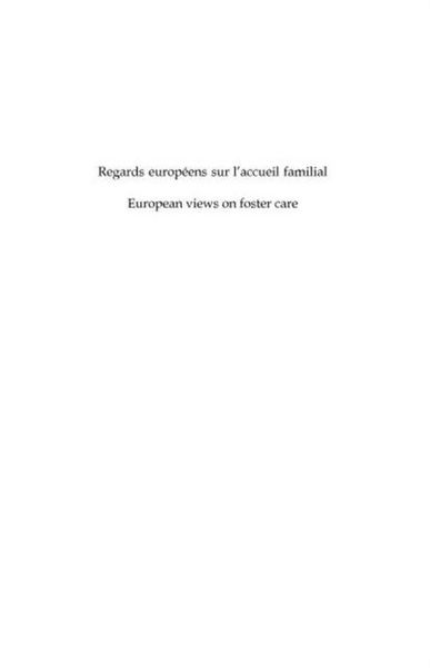 Produktbild: Regards europeens sur l'accueil familial
