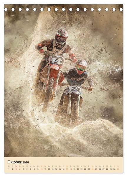 Produktbild: Motocross - Sport der Extreme (Tischkalender 2026 DIN A5 hoch), CALVENDO Monatskalender