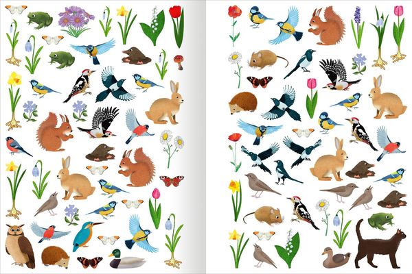 Produktbild: Das superdicke Stickerheft – Frühling