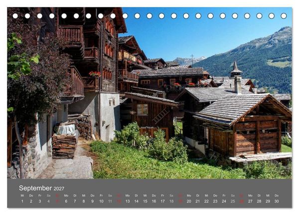 Produktbild: Wallis. Perle der Schweiz (Tischkalender 2027 DIN A5 quer), CALVENDO Monatskalender