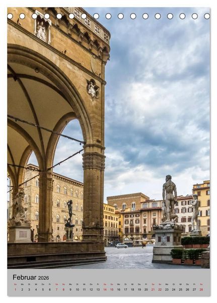 Produktbild: FLORENZ Impressionen bei Tag und Nacht (Tischkalender 2026 DIN A5 hoch), CALVENDO Monatskalender