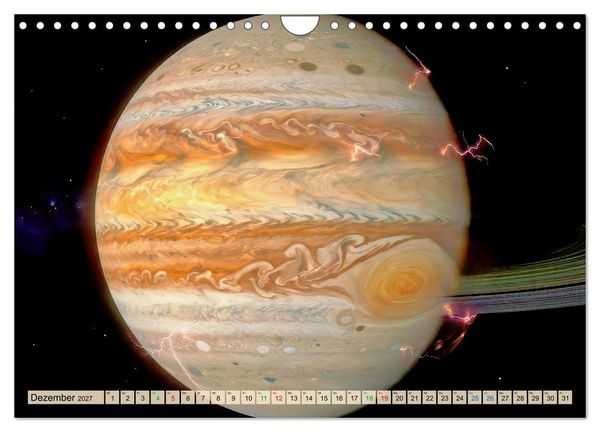 Produktbild: Jupiter, Motive inspiriert vom gr&ouml;&szlig;ten Planeten unseres Sonnensystems (Wandkalender 2027 DIN A4 quer), CALVENDO Monatskalender