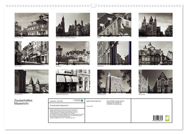 Produktbild: Zauberhaftes Maastricht (Wandkalender 2026 DIN A2 quer), CALVENDO Monatskalender
