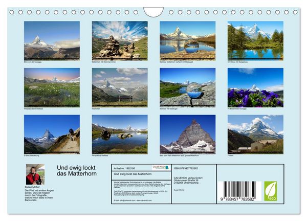 Produktbild: Und ewig lockt das Matterhorn (Wandkalender 2026 DIN A4 quer), CALVENDO Monatskalender