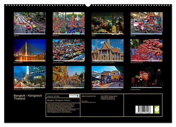 Produktbild: Bangkok - K&ouml;nigreich Thailand (hochwertiger Premium Wandkalender 2026 DIN A2 quer), Kunstdruck in Hochglanz