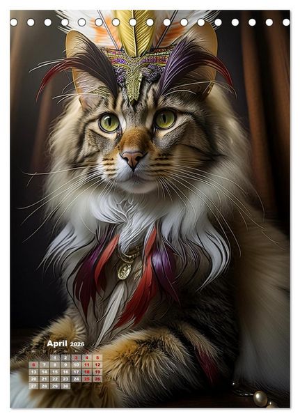 Produktbild: Inka Katzen - Katzen sind die wahren Herrscher (Tischkalender 2026 DIN A5 hoch), CALVENDO Monatskalender