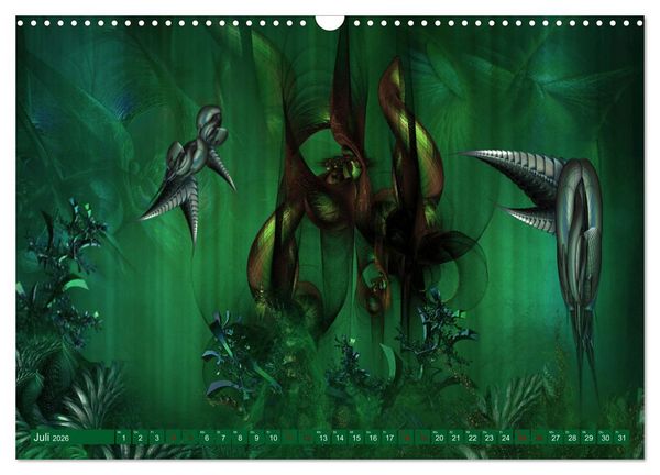 Produktbild: Fraktale Fantasiewelten (Wandkalender 2026 DIN A3 quer), CALVENDO Monatskalender