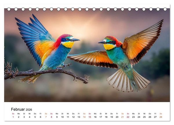 Produktbild: Bienenfresser - im Flug der Farben (Tischkalender 2026 DIN A5 quer), CALVENDO Monatskalender