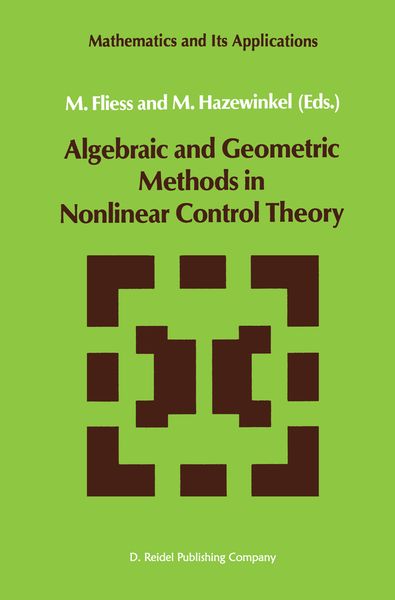 Produktbild: Algebraic and Geometric Methods in Nonlinear Control Theory