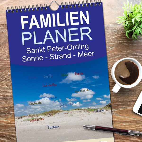 Produktbild: Familienplaner 2026 - Sankt Peter-Ording. Sonne - Strand - Meer mit 5 Spalten (Wandkalender, 21 x 45 cm) CALVENDO