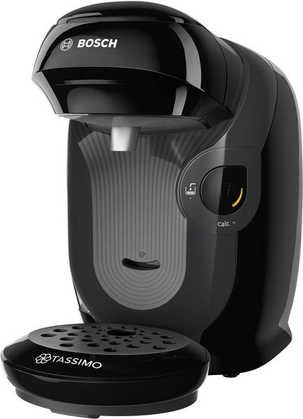 Bosch Haushalt Style TAS1102 Kapselmaschine Schwarz One Touch, Höhenverstellbarer Kaffeeauslauf