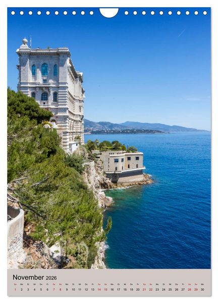 Produktbild: C&Ocirc;TE D&rsquo;AZUR Cannes, Monaco und Nizza (Wandkalender 2026 DIN A4 hoch), CALVENDO Monatskalender