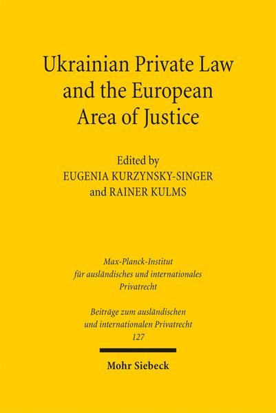 Produktbild: Ukrainian Private Law and the European Area of Justice