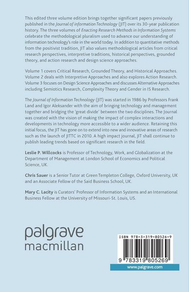 Produktbild: Enacting Research Methods in Information Systems: Volume 2