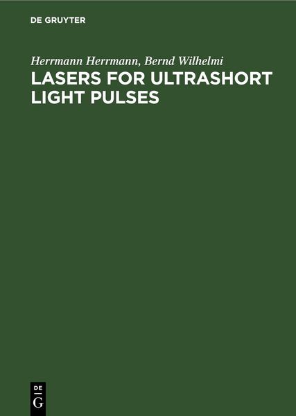 Produktbild: Lasers for Ultrashort Light Pulses