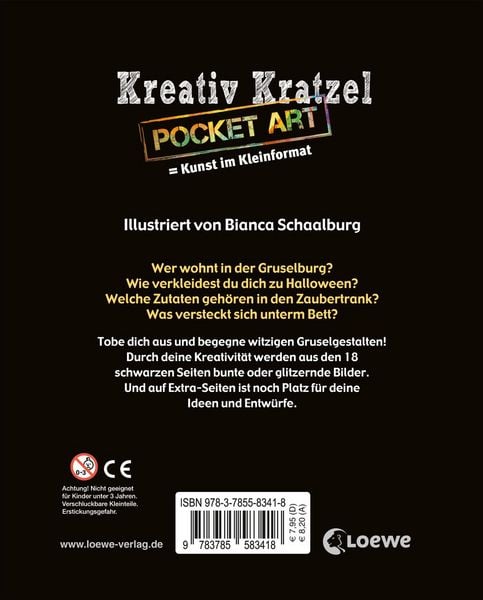 Produktbild: Kreativ-Kratzel Pocket Art: Gruselspa&szlig;