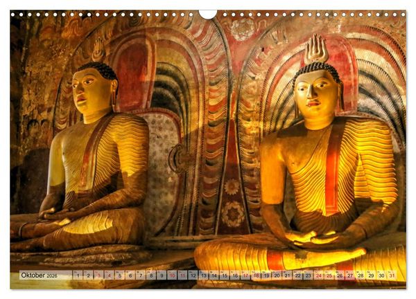 Produktbild: Sri Lanka - Tempel, Tee und Elefanten (Wandkalender 2026 DIN A3 quer), CALVENDO Monatskalender
