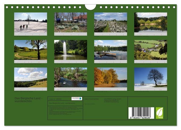 Produktbild: Das Bergische Land - wundersch&ouml;n (Wandkalender 2026 DIN A4 quer), CALVENDO Monatskalender