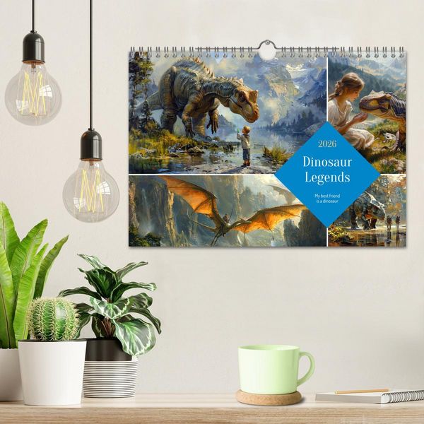Produktbild: Dinosaur Legends (Wall Calendar 2026 DIN A4 landscape), CALVENDO 12 Month Wall Calendar