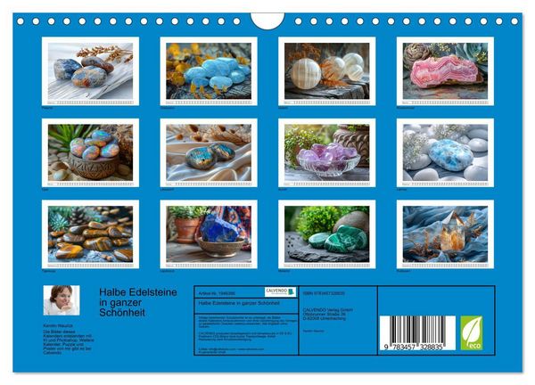 Produktbild: Halbe Edelsteine in ganzer Sch&ouml;nheit (Wandkalender 2026 DIN A4 quer), CALVENDO Monatskalender