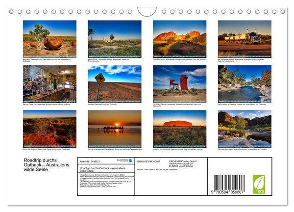 Produktbild: Roadtrip durchs Outback &ndash; Australiens wilde Seele (Wandkalender 2027 DIN A4 quer), CALVENDO Monatskalender