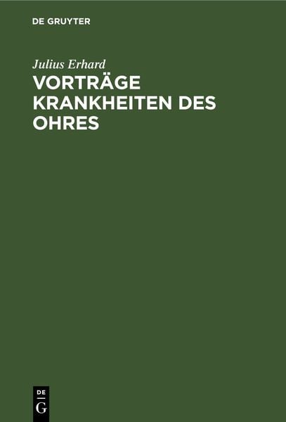 Produktbild: Vortr&auml;ge Krankheiten des Ohres