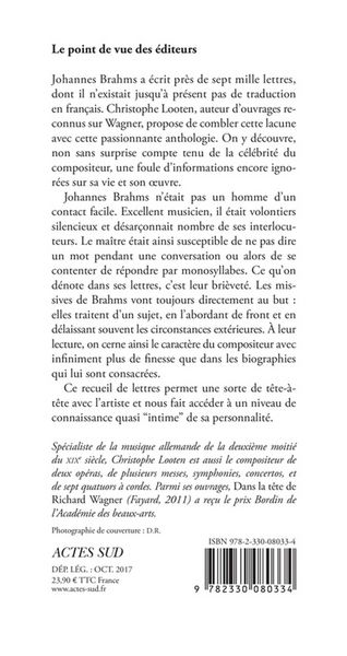 Produktbild: Brahms par ses lettres