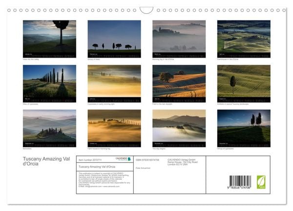 Produktbild: Tuscany Amazing Val d'Orcia (Wall Calendar 2026 DIN A3 landscape), CALVENDO 12 Month Wall Calendar