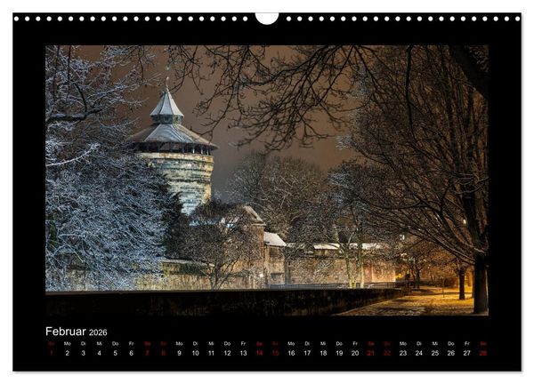 Produktbild: N&uuml;rnberg - Die Altstadt bei Nacht (Wandkalender 2026 DIN A3 quer), CALVENDO Monatskalender