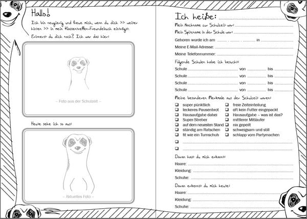 Produktbild: Das Klassentreffen-Freundebuch - F&uuml;r die wichtigsten Erinnerungen und Erkenntnisse nach der gemeinsamen Schulzeit.