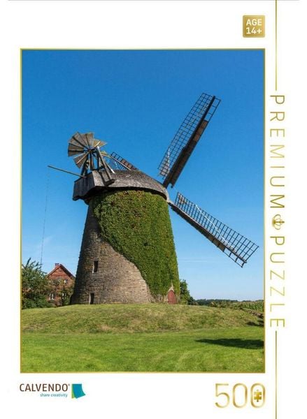 CALVENDO Puzzle Königsmühle, Holländerwindmühle, Seelenfeld | 500 Teile Lege-Größe 48 × 36 cm Foto-Puzzle für Erwachsene