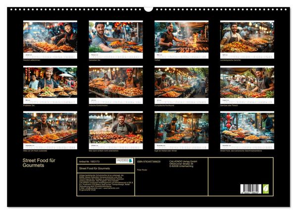Produktbild: Street Food f&uuml;r Gourmets (Wandkalender 2026 DIN A2 quer), CALVENDO Monatskalender