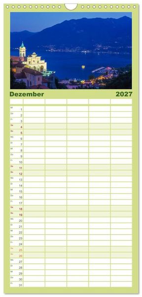 Produktbild: Familienplaner 2027 - TESSIN Werner Dieterich mit 5 Spalten (Wandkalender, 21 x 45 cm) CALVENDO