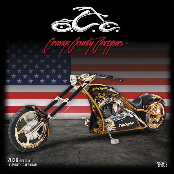 Produktbild: Orange County Choppers Official 2026 12 X 24 Inch (Hanging) Monthly Square Wall Calendar Plastic-Free